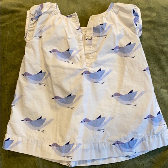 Gap bird print dress with diaper cover - Picture 2 of 5